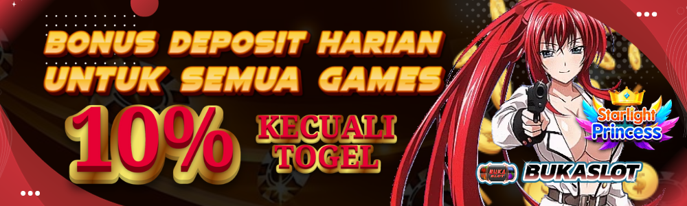 Bonus Deposit harian All Games 10%